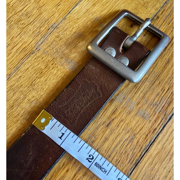 DAVID BRISTOW Distressed Brown Leather Belt Womens sz S/M - Picture 8 of 11